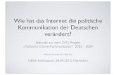 Politische Online-Kommunikation 2002-2009