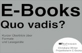 Quo vadis E-Books - Lesegeräte und Formate