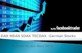 DAX MDAX SDAX TECDAX – German Stocks - März Statistik