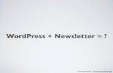 WordPress + Newsletter = ?
