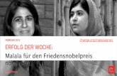 Erfolg der Woche: Malala für Friedensnobelpreis nominiert