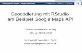 GISDday 2014 Geocodierung mit R am Beispiel Google Maps API