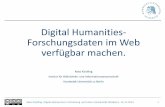 Digital-Humanities-Forschungsdaten im Web verfügbar machen