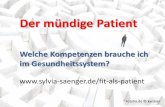 Der mündige Patient - Welche Kompetenzen brauche ich im Gesundheitssystem? Vortrag in der URANIA Berlin vom 7.11.2014