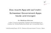 Das macht App-etit auf mehr: Schweizer Government Apps heute und morgen