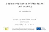 Social competence, mental health and disablity