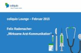 Felix Rademacher: Wirksame Arzt-Pharma-Kommunikation