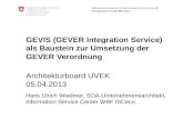 GEVIS als Baustein zur Umsetzung der GEVER Verordnung - Architekturboard UVEK 05.04.2013