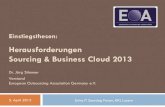 Einstiegsthesen: Herausforderungen Sourcing & Business Cloud 2013