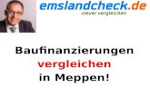 Baufinanzierung Meppen - Emslandcheck zeigt wie man Baufinanzierungen in Meppen vergleichen kann!