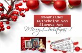 Wandbilder Gutscheine Weihnachten von Wandbilder Slavova Art