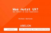 USECON: "Was nutzt UX? Der Return on User Experience."