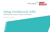 Social Media Management bei Innsbruck Tourismus; Mag. Renate Leitner