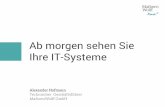 „Ab morgen sehen Sie Ihre IT-Systeme“: CeBIT-Vortrag von Alexander Hofmann über Software-Städte