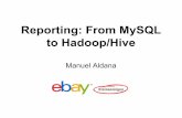 Reporting: From MySQL to Hadoop/Hive