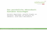 Edelweiss Adressbuch: Kontakte hinzuf¼gen