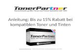 Toner Partner Rabatt - Zusätzlich bis zu 15% Rabatt bei kompatiblen Produkten