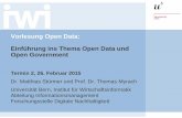 Open Data Vorlesung 2015: Einführung ins Thema Open Data und Open Government