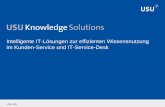 Intelligente IT-Lösungen zur effizienten Wissensnutzung im Kunden-Service und IT-Service-Desk