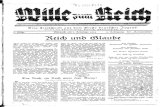 Wille Zum Reich - 1934 - Folge 01 - Reich Und Glaube (12 S., Scan, Fraktur)