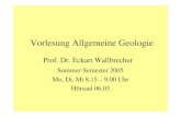 Allgemeine Geologie (gesamte Vorlesung)