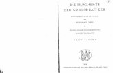Die Fragmente der Vorsokratiker: Griechisch und Deutsch  (Dritter Band) - Hermann Diels & Walther Kranz