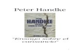 Handke, Peter - Ensayo Sobre El Cansancio