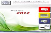 TA Preisliste 2012 de Web