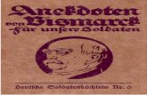 Anekdoten von Bismarck f¼r unsere Soldaten - Deutsche Soldatenb¼chlein Nr. 6 (1917)