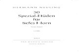30 special etuden for low horn