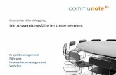 Anwendungsfälle - Communote Enterprise Microblogging.