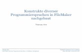 FMK 2013 Konstrukte diverser Programmiersprachen in FileMaker nachgebaut, Thomas Hirt