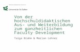 Präsentation DGHD 2014 Prozess der Konzeptentwicklung und Ganzheitlichkeit Faculty Development