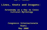 Kim H. Veltman Lines, Knots and Dragons: Astronomy as a Key to Cross Cultural Mythology Congresso Internazionale Rieti May 2006.