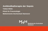 Antibiotikatherapie der Sepsis Tobias Welte Klinik für Pneumologie Medizinische Hochschule Hannover.