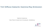 Sabrina Casanova Max Planck Institut fuer Kernphysik, Heidelberg TeV Diffuse Galactic Gamma-Ray Emission.
