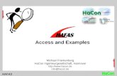 HAFAS Michael Frankenberg HaCon Ingenieurgesellschaft, Hannover  info@hacon.de Access and Examples.