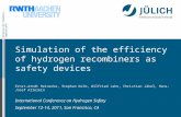 Mitglied der Helmholtz-Gemeinschaft Simulation of the efficiency of hydrogen recombiners as safety devices Ernst-Arndt Reinecke, Stephan Kelm, Wilfried.