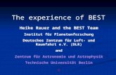 The experience of BEST Heike Rauer and the BEST Team Institut für Planetenforschung Deutsches Zentrum für Luft- und Raumfahrt e.V. (DLR) and Zentrum für.