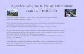 Ausschreibung zur 6. Pfälzer Offroadtour vom 14. - 16.8.2009