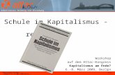 Schule im Kapitalismus -                               reloaded Workshop auf dem Attac-Kongress