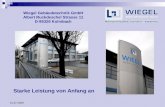 Wiegel Gebäudetechnik GmbH Albert Ruckdeschel Strasse 11 D-95326 Kulmbach