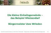 Die kleine Einheitsgemeinde – das Beispiel Wietzendorf Bürgermeister Uwe Wrieden