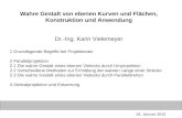 Wahre Gestalt von ebenen Kurven und Flächen, Konstruktion und Anwendung Dr.-Ing. Karin Vielemeyer