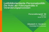 Personalkongreß  ’99 Wiesbaden Oktober 18, 1999 Elisabeth H. Sundrum Knowledge Era Enterprises