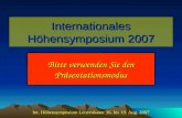 Internationales Höhensymposium 2007