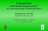 Transparenz  und Good Governance  für gemeinnützige Organisationen