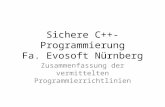 Sichere C++-Programmierung Fa. Evosoft Nürnberg