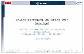Online-Befragung CNC-Arena 2007 ( Auszüge )