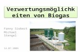 Verwertungsmöglichkeiten von Biogas